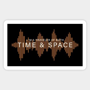 I'm a traveler of both time & space - vintage design Magnet